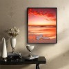 Warm Serie Strand Zomer Zonsondergang Diamond Painting /Diamant Malerei Set Af9709